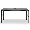 JOOLA Indoor Tischtennisplatte MIDSIZE FA, klappbarer Tischtennistisch mit vormontiertem Griff, klein inkl. Tischtennisnetz, grau, 152 x 76 x 71,5cm