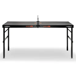 JOOLA Indoor Tischtennisplatte MIDSIZE FA, klappbarer Tischtennistisch mit vormontiertem Griff, klein inkl. Tischtennisnetz, grau, 152 x 76 x 71,5cm