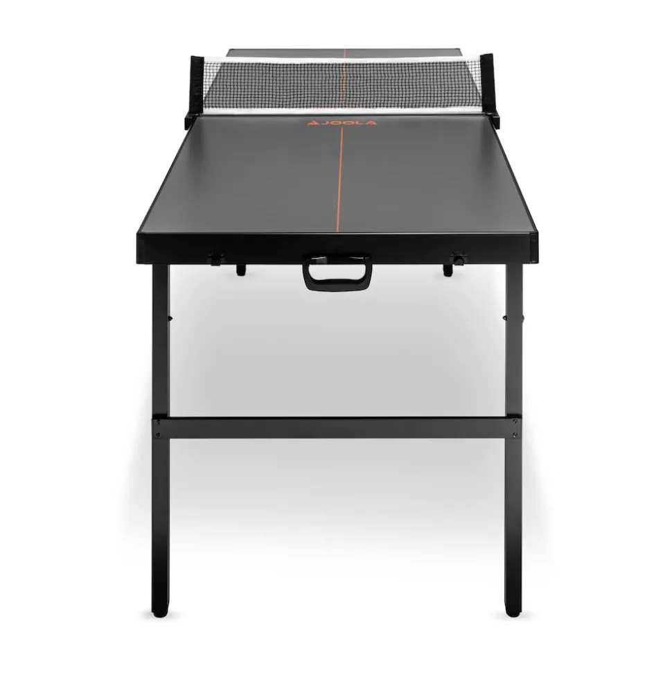 JOOLA Indoor Tischtennisplatte MIDSIZE FA, klappbarer Tischtennistisch mit vormontiertem Griff, klein inkl. Tischtennisnetz, grau, 152 x 76 x 71,5cm