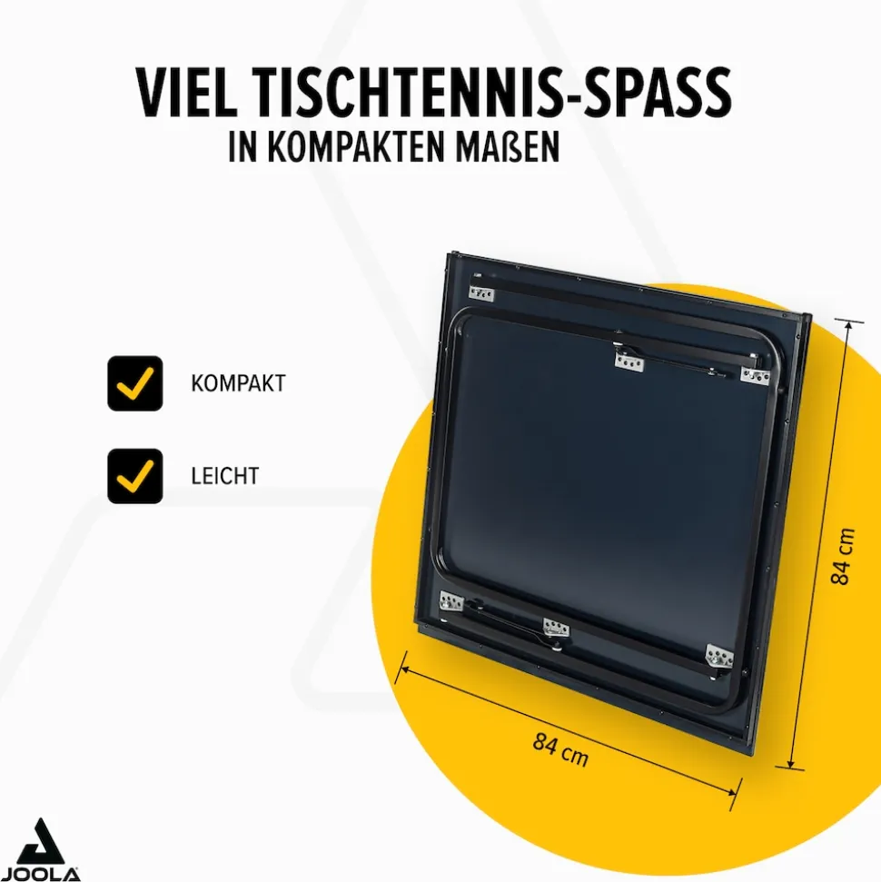 JOOLA Indoor Tischtennisplatte MIDSIZE, klappbarer Tischtennistisch, klein inkl. Tischtennisnetz, dark-grey, 168 x 84 x 76 cm