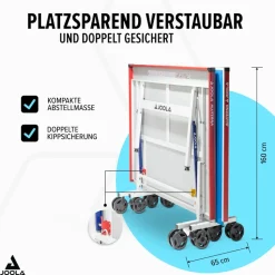 JOOLA Outdoor Tischtennisplatte Aluterna - Profi Tischtennistisch 6 MM Aluminium - Oberfläche Wetterfest - Klappbares Untergestell