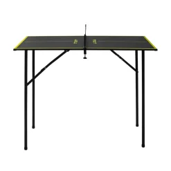 JOOLA Tischtennisplatte MINI inkl. Tischtennisnetz, klappbar, klein, 90 cm x 45 cm x 76 cm, dark-grey