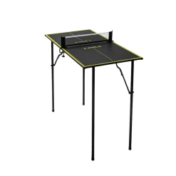 JOOLA Tischtennisplatte MINI inkl. Tischtennisnetz, klappbar, klein, 90 cm x 45 cm x 76 cm, dark-grey