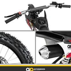 Jugend-Crossbike JC125, Benzin-Jugendmotorrad, 125 ccm, 17/14-Reifen, 4-Takt-Motor, 80 km/h, ab 14 J. (Orange)
