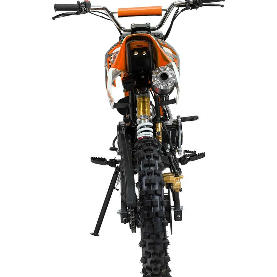 Jugend-Crossbike JC125, Benzin-Jugendmotorrad, 125 ccm, 17/14-Reifen, 4-Takt-Motor, 80 km/h, ab 14 J. (Orange)