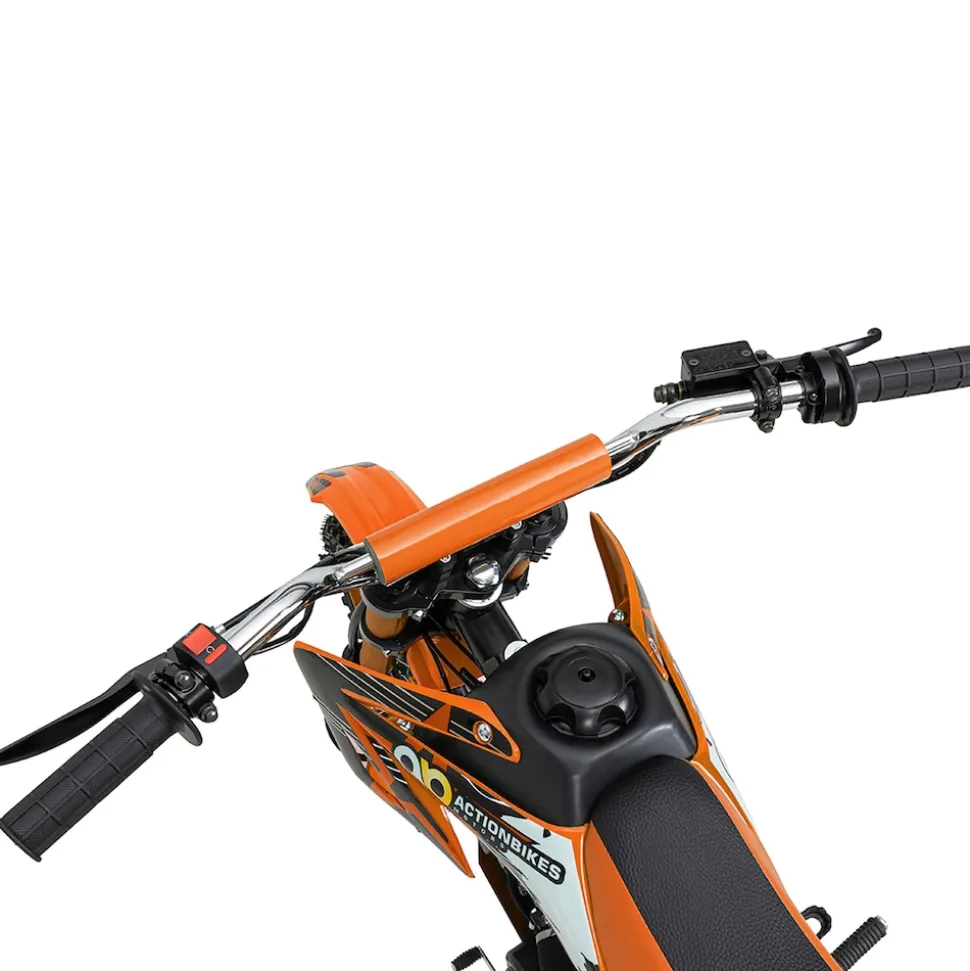 Jugend-Crossbike JC125, Benzin-Jugendmotorrad, 125 ccm, 17/14-Reifen, 4-Takt-Motor, 80 km/h, ab 14 J. (Orange)
