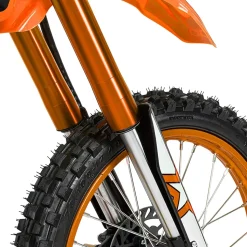Jugend-Crossbike JC125, Benzin-Jugendmotorrad, 125 ccm, 17/14-Reifen, 4-Takt-Motor, 80 km/h, ab 14 J. (Orange)