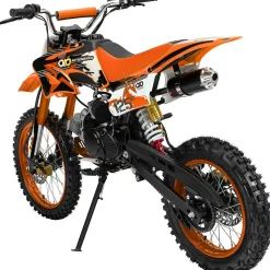 Jugend-Crossbike JC125, Benzin-Jugendmotorrad, 125 ccm, 17/14-Reifen, 4-Takt-Motor, 80 km/h, ab 14 J. (Orange)