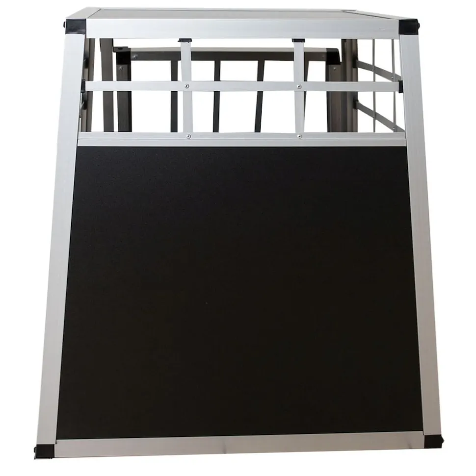 Juskys Alu Hundetransportbox M - 69×54×50 cm verschließbar & pflegeleicht - Hundebox für Hunde