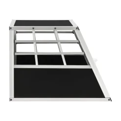 Juskys Alu Hundetransportbox M - 69×54×50 cm verschließbar & pflegeleicht - Hundebox für Hunde
