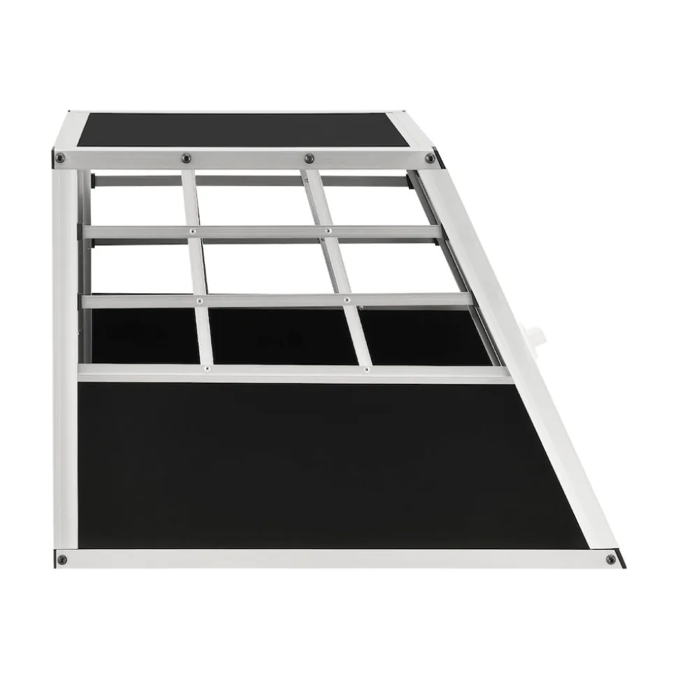 Juskys Alu Hundetransportbox M - 69×54×50 cm verschließbar & pflegeleicht - Hundebox für Hunde