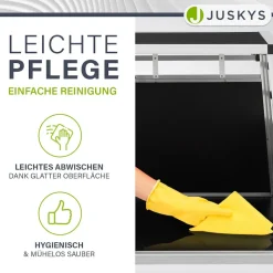Juskys Alu Hundetransportbox M - 69×54×50 cm verschließbar & pflegeleicht - Hundebox für Hunde