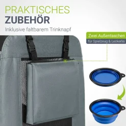 Juskys Hundetransportbox Lassie S (grau) faltbar mit Decke - 34x50x36 cm Hundetasche Hundebox