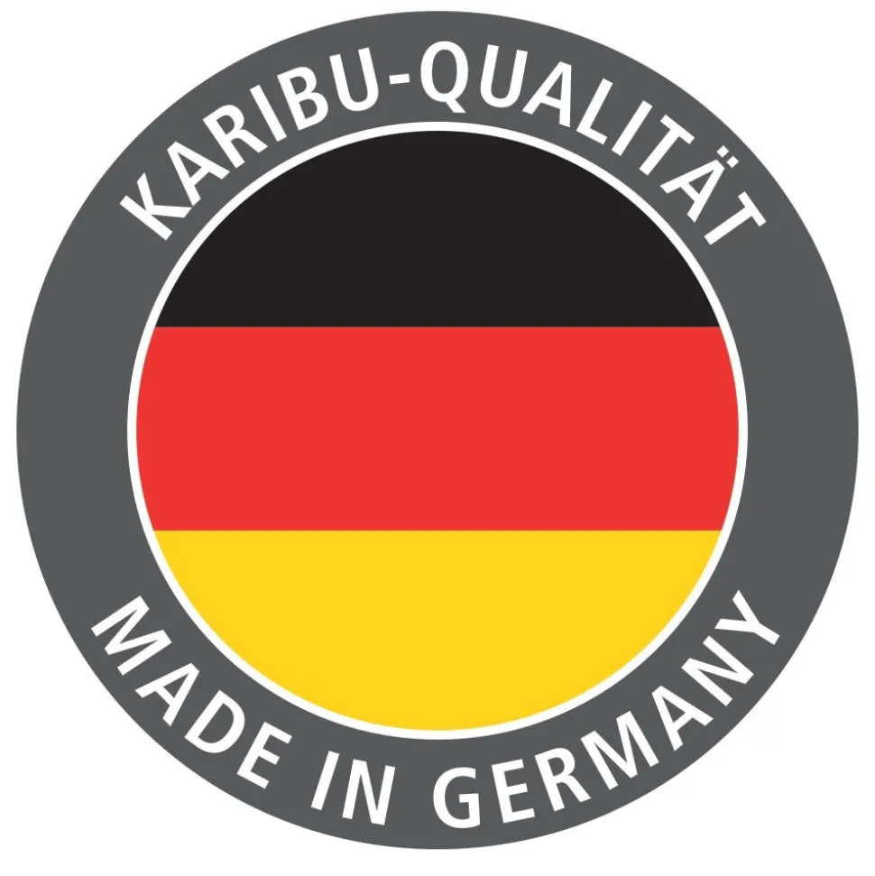 Karibu Doppelschaukel Felix mit Klettergerüst und Rutsche blau