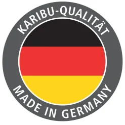 Karibu Doppelschaukel Felix mit Klettergerüst und Rutsche rot