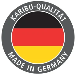 Karibu Doppelschaukel Felix mit Klettergerüst und Rutsche rot