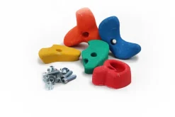 Karibu Klettersteine für Kletterwände bunt 5 Stück inkl. Befestigungsmaterial
