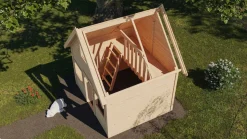 Karibu Spielhaus Kalle naturbelassen