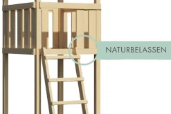 Karibu Spielturm Lotti Satteldach + Rutsche + Gerüst / Doppelschaukel