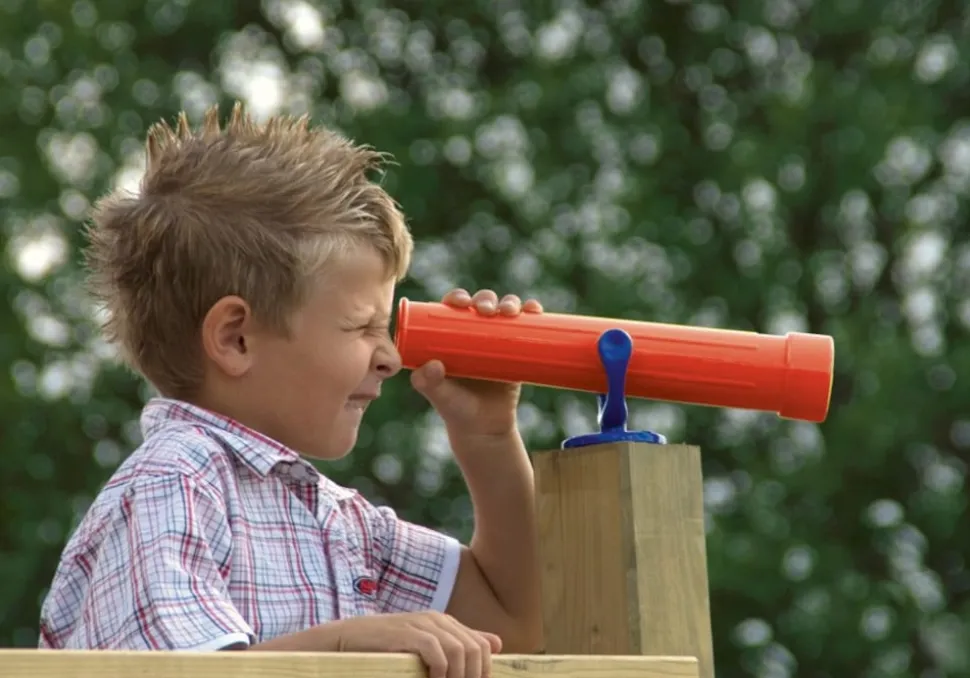 Karibu Teleskop rot für Spielturm inkl. Befestigungsmaterial