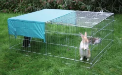 Kerbl Freilaufgehege 144x112x60 cm Gehege für Hasen Kaninchen Auslaufgehege