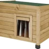 Kerbl Katzenhaus Rustica Katzenhütte aus Holz Schwingtüre mit Lamellen