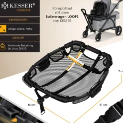 KESSER® Babyschale-Modul Kindersitzmodul-Aufsatz Zubehör Passend für LOOPS Faltbarer Bollerwagen Handwagen, Modul Universal für alle Babyschalle Babyliegeschale