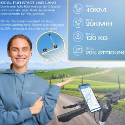 KESSER® E-Scooter mit Straßenzulassung 40km Reichweite Faltbarer Elektro 36V / 10 Ah Batterie Roller Belastung bis 120kg 450W Motor 10