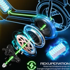 KESSER® E-Scooter mit Straßenzulassung 40km Reichweite Faltbarer Elektro 36V / 10 Ah Batterie Roller Belastung bis 120kg 450W Motor 10