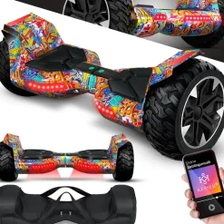 KESSER® Hoverboard 8,5 Zoll 800 mit Bluetooth Lautsprecher, LED Licht, Kinder Sicherheitsmodus, Dual Motor, Smart Elektro Self Balance Board Hover E-Scooter