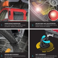 KESSER® Kinderanhänger Fahrradanhänger Sport-RX 2 in 1 Joggerfunktion Kinderfahrradanhänger + 5-Punkt Sicherheitsgurt 360°-Vorderrad Jogger Buggy Fahrrad Anhänger für 1 bis 2 Kinder max. 40kg