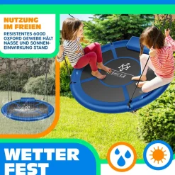 KESSER® Nestschaukel Tellerschaukel Hängeschaukel Rundschaukel Schaukel verstellbar Garten-Schaukel Kinderschaukel Indoor - Outdoor-Schaukel für Kinder & Erwachsene