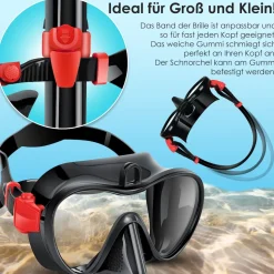 KESSER® Schnorchelset Profi Taucherbrille Schnorchelmaske Tauchset Erwachsene Tauchmaske - Inkl. Action-Cam Halterung - Antibeschlag und Anti-Leck für Freitauchen und Schnorcheln Set Taucherbrille