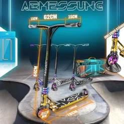 KESSER® Stunt Scooter GT-Limit 360° Lenkung Funscooter Stuntscooter mit Ständer ABEC 9 Kugellagern, 110 mm PU Räder , Kickscooter Tretroller Cityroller Trick Roller für Kinder Erwachsene