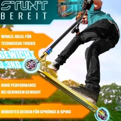 KESSER® Stunt Scooter GT-Limit 360° Lenkung Funscooter Stuntscooter mit Ständer ABEC 9 Kugellagern, 110 mm PU Räder , Kickscooter Tretroller Cityroller Trick Roller für Kinder Erwachsene