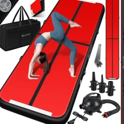 KESSER® Turnmatte Aufblasbar Airtrack 2m/3m/4m/5m/6m Fitness-Matte Gymnastikmatte | inkl. Tragetasche & elektr. Luftpumpe | Yogamatte, Tumbling Matten, Trainingsmatte, Turn- & Fitness