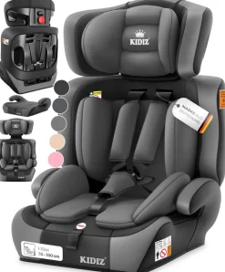 KIDIZ® Autokindersitz Kinderautositz Gruppe 1+2+3 9-36 kg 5-Punkt-Sicherheitsgurt, Autositz, Kindersitz, Einstellbare Kopfstütze