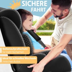 KIDIZ® Autokindersitz Triangle Premium Kindersitz mit Isofix Kinderautositz | Autositz Sitzschale | 9 kg - 36 kg 1-12 Jahre | Gruppe 1/2/3 | universal | zugelassen nach ECE R129/03