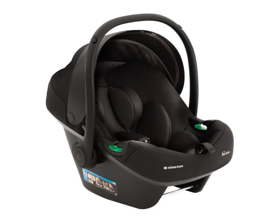 Kikkaboo Babyschale i-Prime i-Size (40 - 87 cm) Gruppe 0+ Kopfstütze verstellbar schwarz
