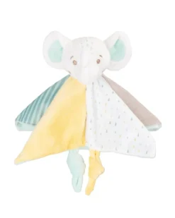 Kikkaboo Baby Schmusetuch Doudou, Rassel, Kuscheltier, Einschlafhilfe, ab Geburt gelb