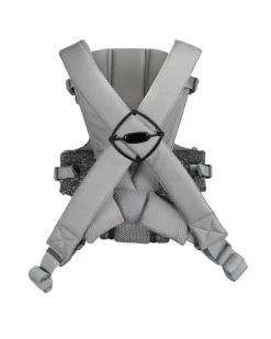 Kikkaboo Babytrage Gwen Fly Strickstoff Bauchtrage Rückentrage Gurte verstellbar grau
