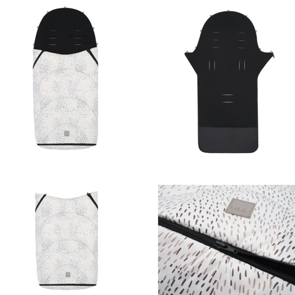Kikka boo Fußsack Trendy für Kinderwagen, Öffnung am Fußbereich, Reißverschluss weiß