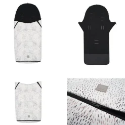 Kikka boo Fußsack Trendy für Kinderwagen, Öffnung am Fußbereich, Reißverschluss weiß