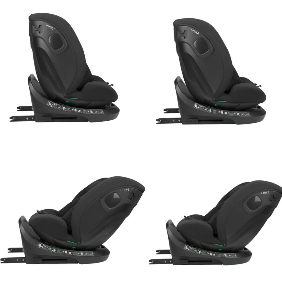 Kikkaboo i-Size Kindersitz i-Hike (40-150 cm) Isofix, 360° drehbar, verstellbar schwarz