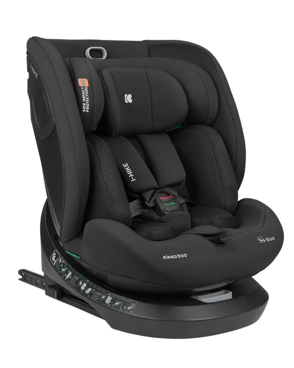 Kikkaboo i-Size Kindersitz i-Hike (40-150 cm) Isofix, 360° drehbar, verstellbar schwarz