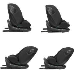 Kikkaboo i-Size Kindersitz i-Hike (40-150 cm) Isofix, 360° drehbar, verstellbar schwarz