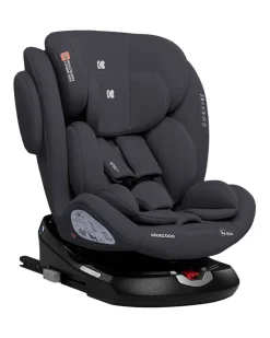 Kikkaboo Kindersitz i-Felix i-Size (40-150cm) Isofix Top Tether 360 Grad Drehung grau