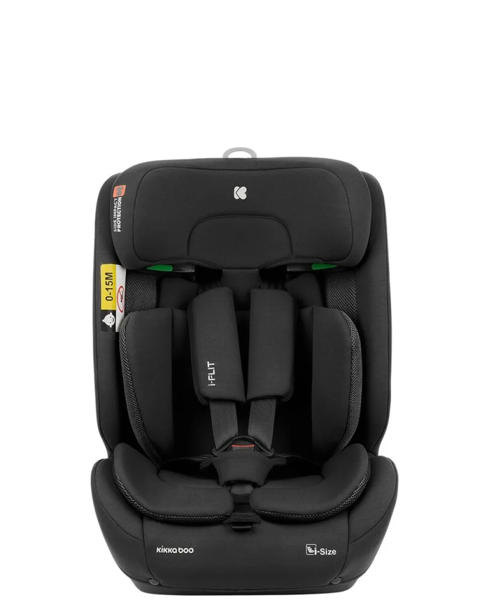 Kikka boo Kindersitz i-Flit i-Size (76-150cm) Isofix Kopfstütze verstellbar SPS schwarz