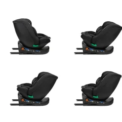 Kikka boo Kindersitz i-Round i-Size (40-150cm) Isofix, 360-Grad-Drehung, Gurt schwarz