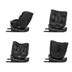 Kikka boo Kindersitz i-Round i-Size (40-150cm) Isofix, 360-Grad-Drehung, Gurt schwarz